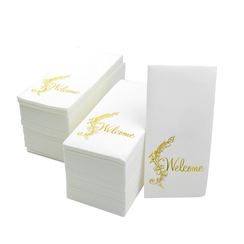 50PCS Disposable White Napkins, Linen Feel Guest Hand Towels White Air –  morgianatableware