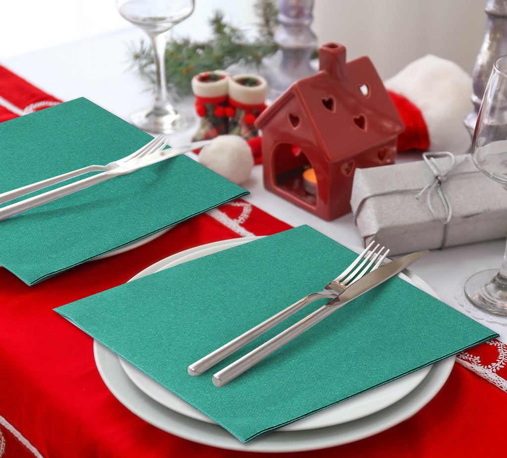 MORGIANA Disposable PaperBrown Green Table Runners Airliad Paper