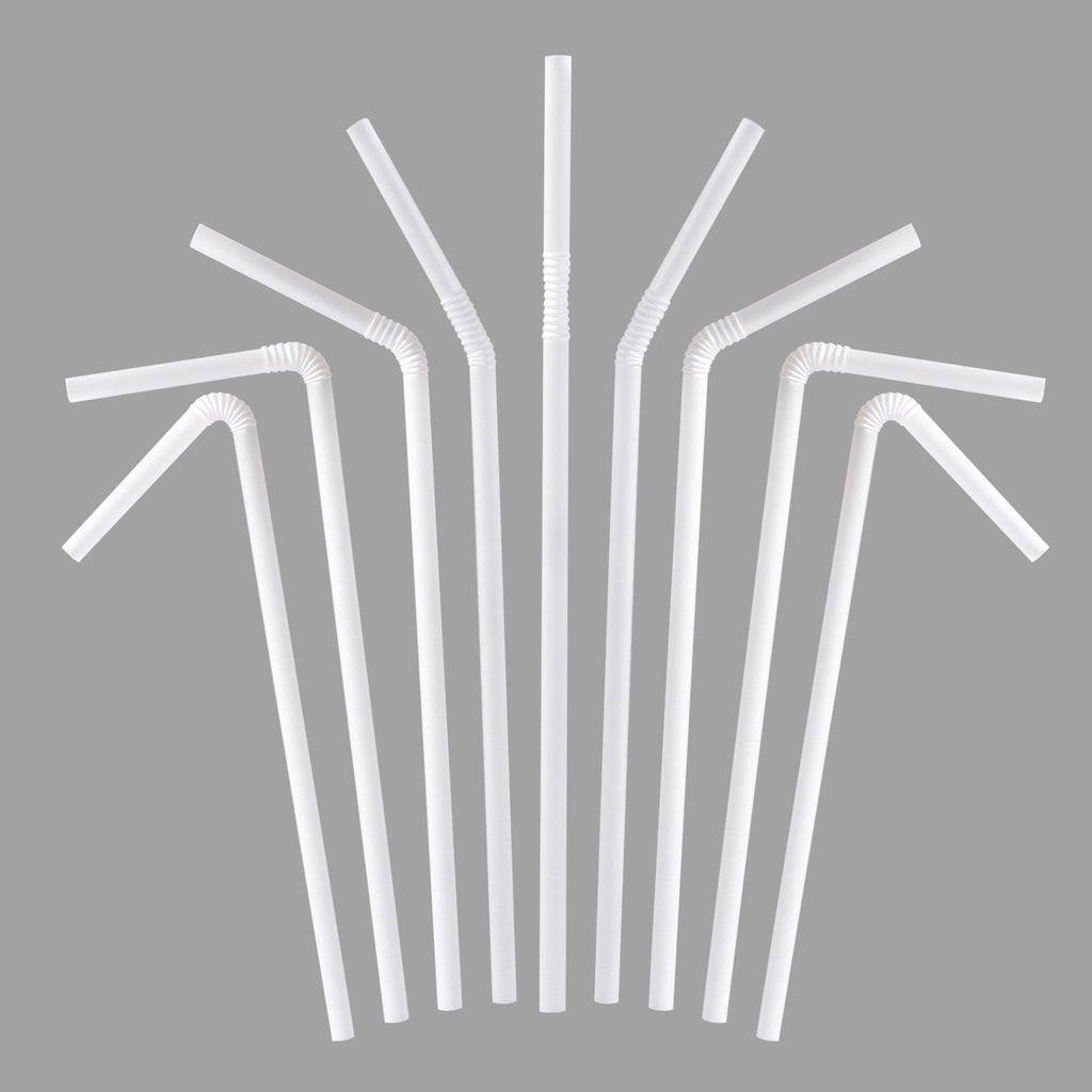 MORGIANA PLA Drinking Straws Disposable, Plant-based Flexible
