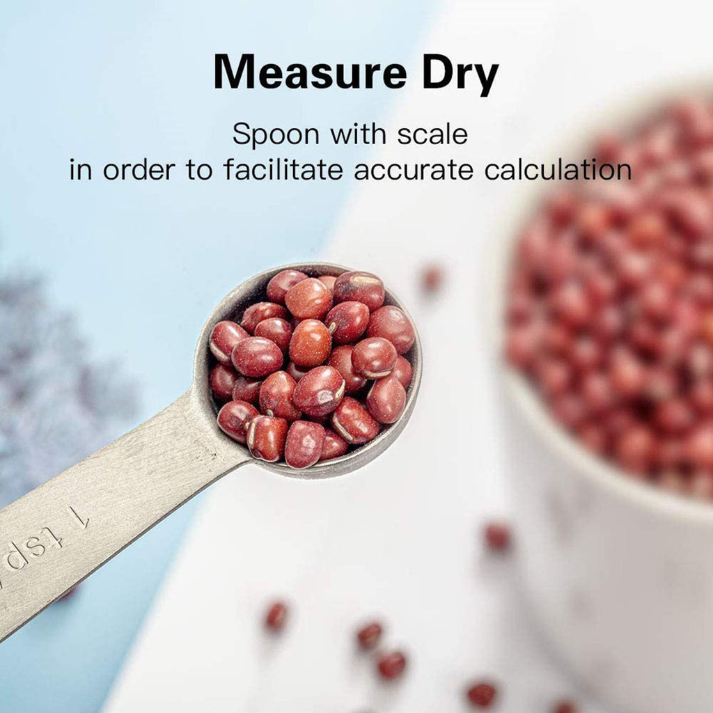 U-Taste 18/8 Stainless Steel 9-Piece Measuring Spoon Set - 1/16 to 1 tbsp  for Dry and Liquid Ingredients